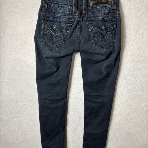 Rock Revival Blue Jen Skinny Jeans Size 27 - Picture 2 of 4